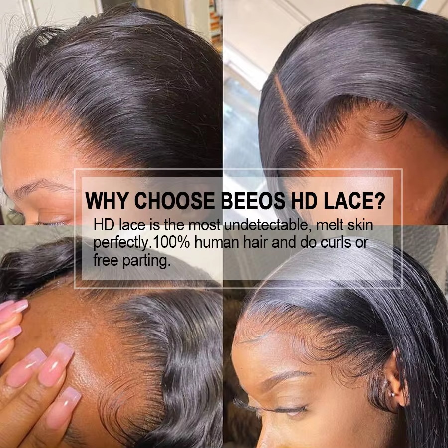 34 inç 13x4 HD Şeffaf Dantel Ö - Hd Lace Frontal Wig Human Hair Pre Plucked incelemesi ve fiyatı