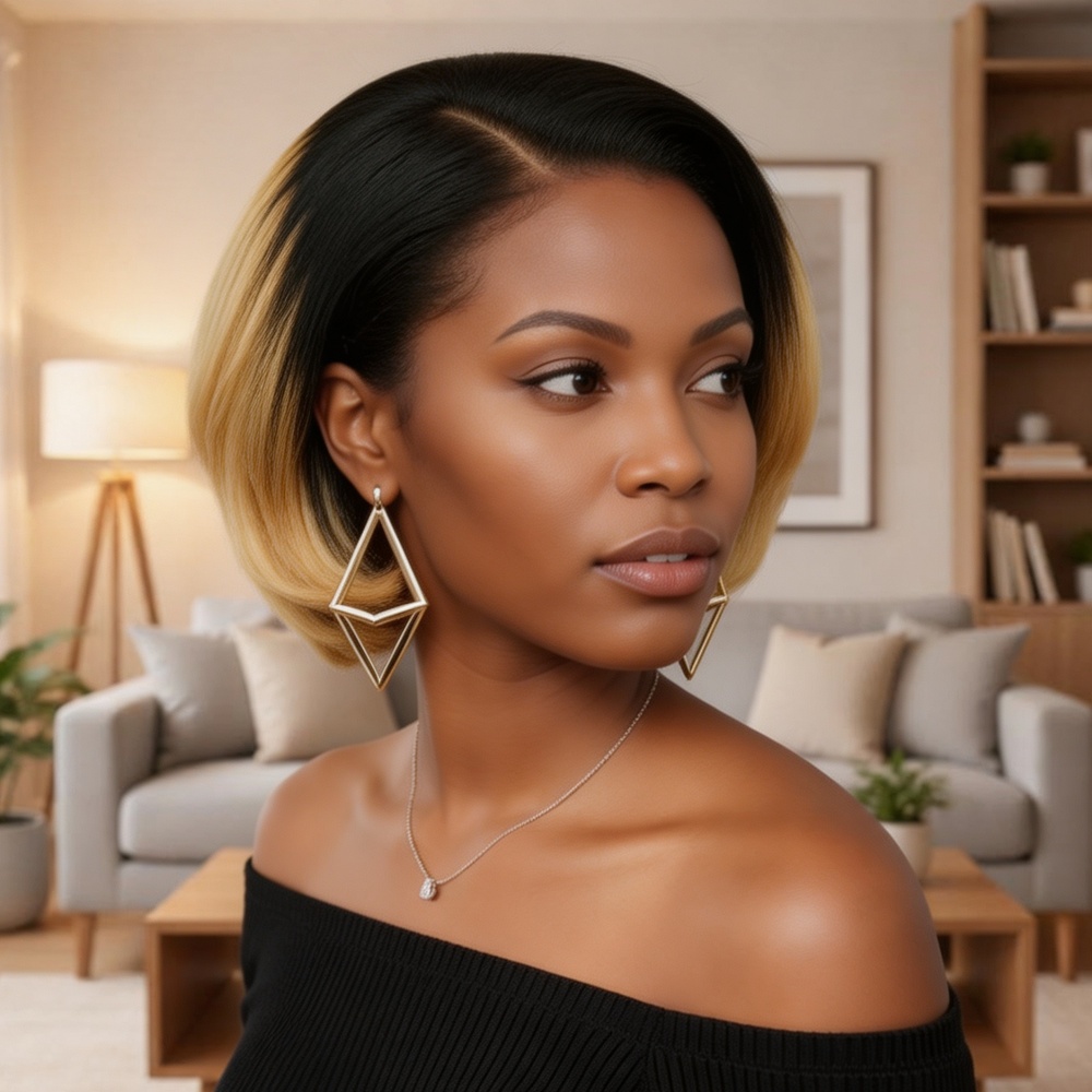 8 İnç Kısa Bob 13x4 Dantel Ön  - Glueless Wear And Go Human Hair Wig incelemesi ve fiyatı
